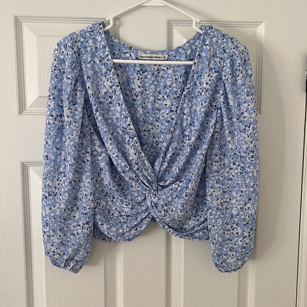 Blue Abercrombie & Fitch Crop Top
